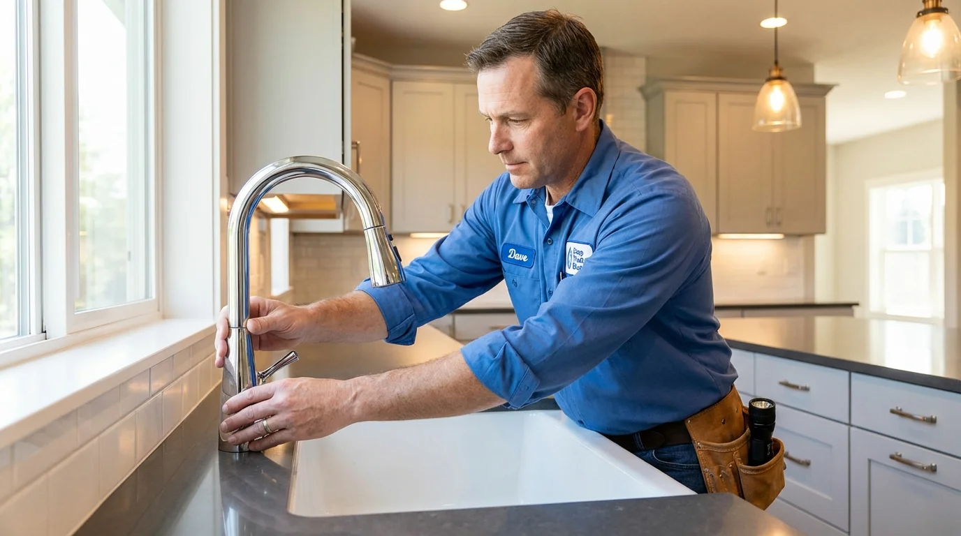 Kitchen faucet installation by Johns Plumbing LLC in Orofino
